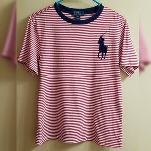 Boy's Ralph Lauren Polo T-Shirt Red White Blue